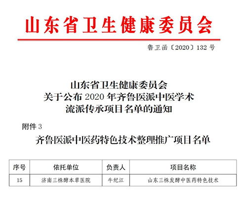 三株發酵中藥技術獲評齊魯醫派推廣項目，現代科技助力中醫藥傳承創新